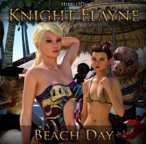 Artist Hibbli3D – Knight Elayne – Beach Day Part 1