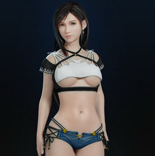Tifa Lockhart in Public Toilet