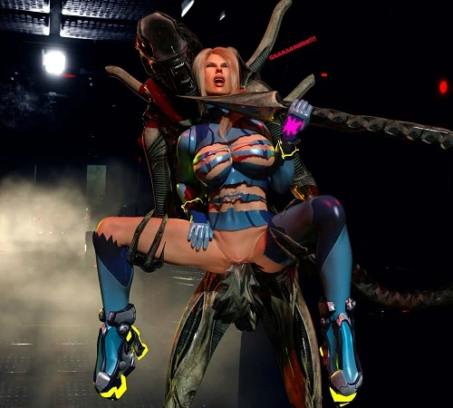 That3Dartist - Samus and Agent 26 are subdued by Xenomorphs